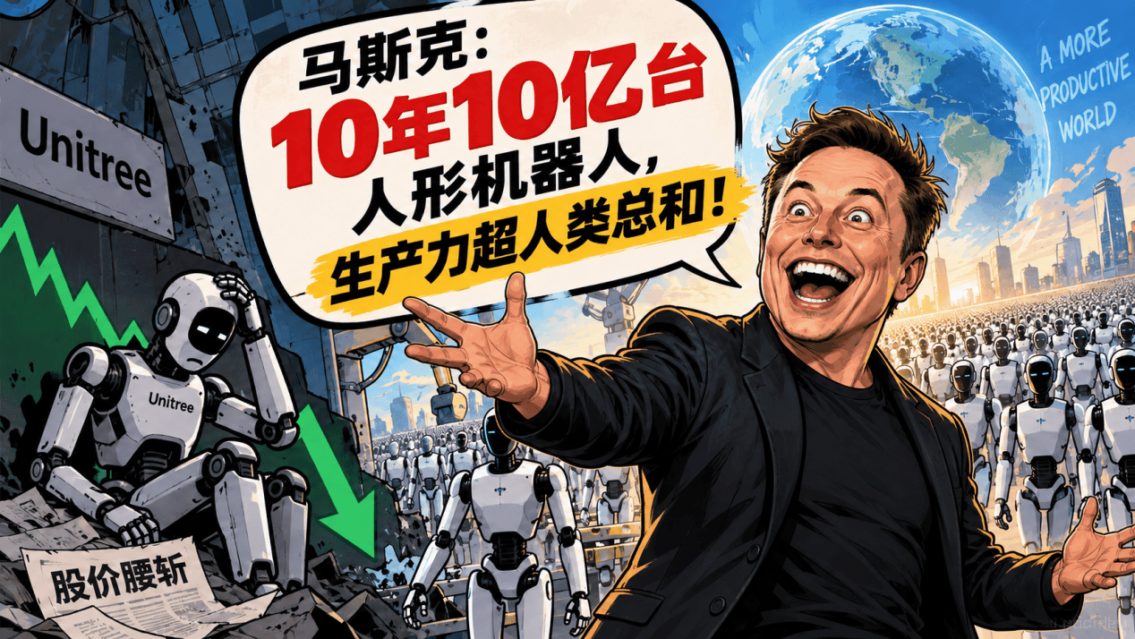 皇冠信用网出租足球_宇树股价腰斩!马斯克隔空喊话:未来10年10亿台人形机器人皇冠信用网出租足球,生产力超人类总和!